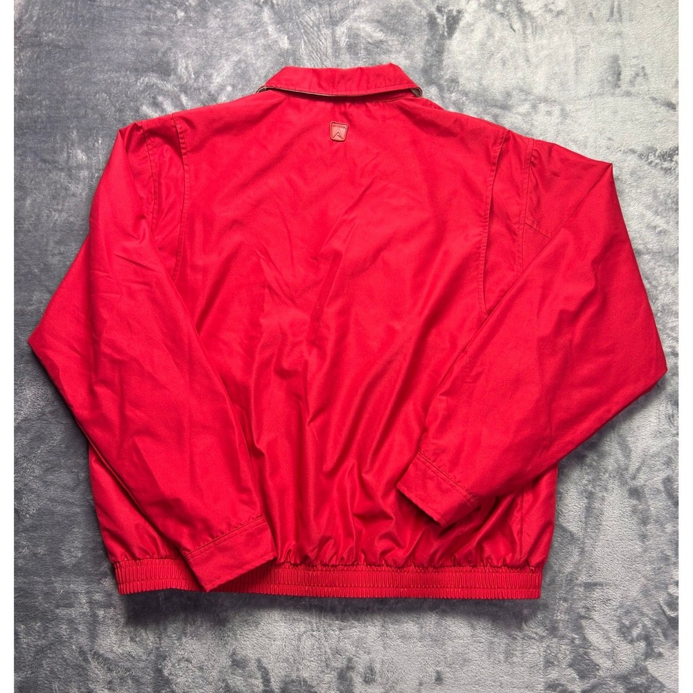 VTG Antigua Detroit Red Wings Mens L Red Full Zip Windbreaker Jacket NHL Hockey - Picture 3 of 7
